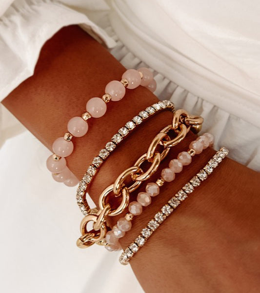 Soft Pink Bracelet Set